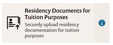 Residency Documents for Tuition Purposes Button