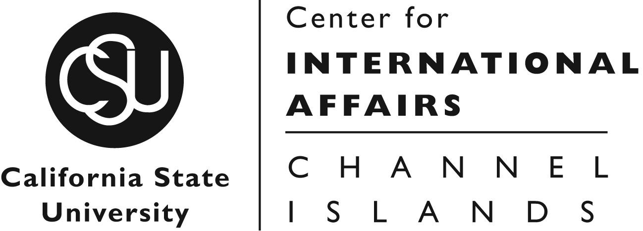 Black and white logo for Center for International Affairs