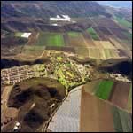 Aerial photo of campus facing South