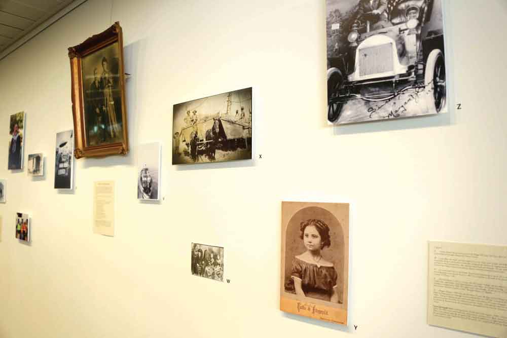 Historical photographs of Rancho Guadalasca at the Broome Library exhibit.